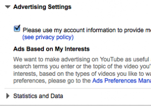 Youtube ad settings